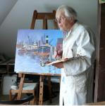 Hans Wrage im Atelier, 2009